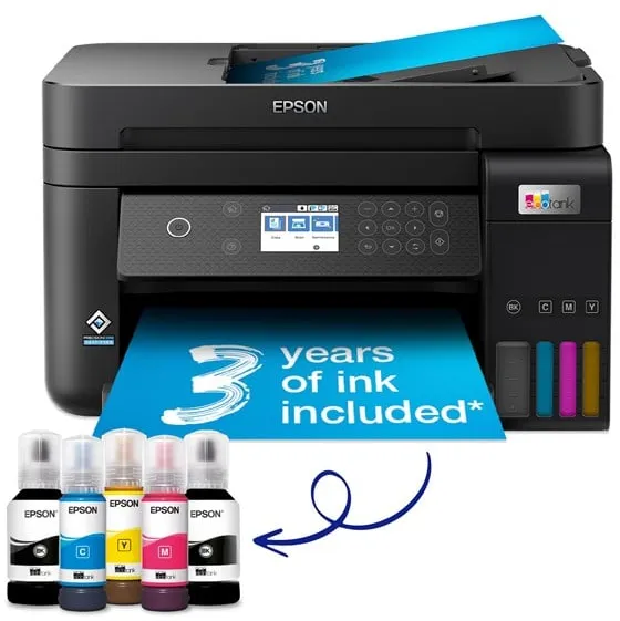 Epson EcoTank ET-3850 All in One Blækprinter Multifunktion - Farve - Blæk